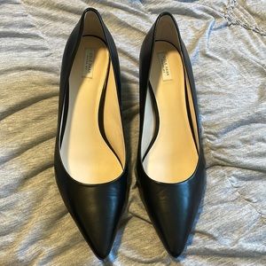 Black Leather Cole Haan Vesta Pump Heel